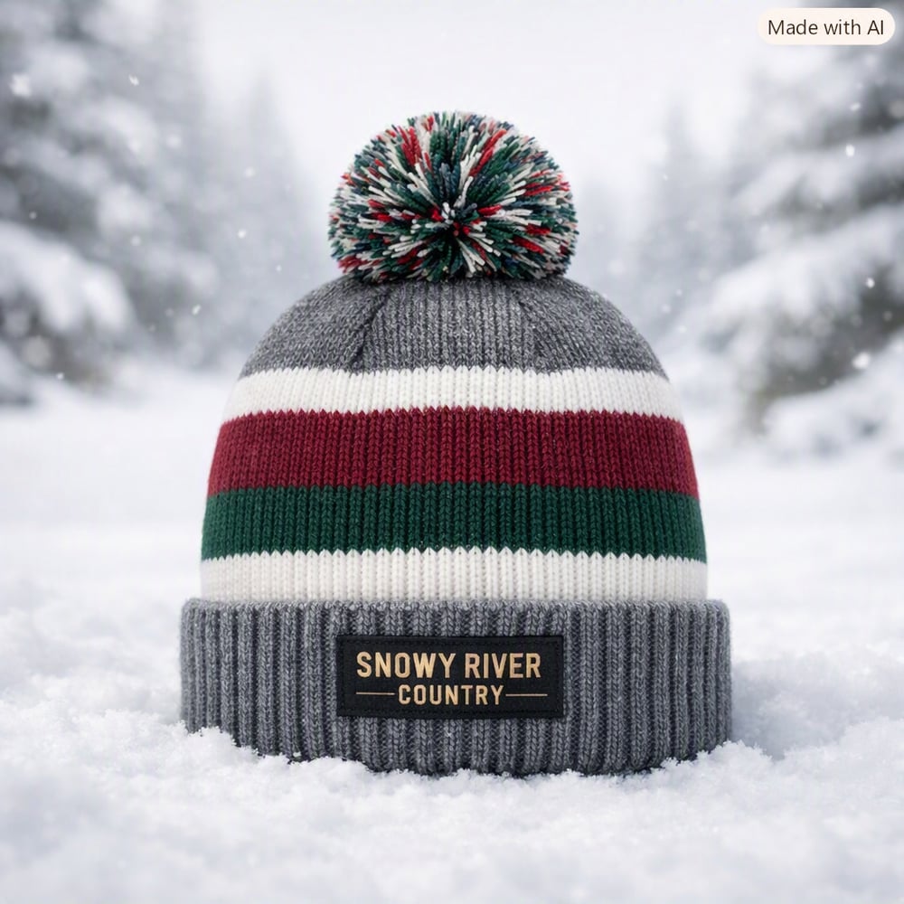 SNOWY RIVER COUNTRY TOP HAT BEANIE