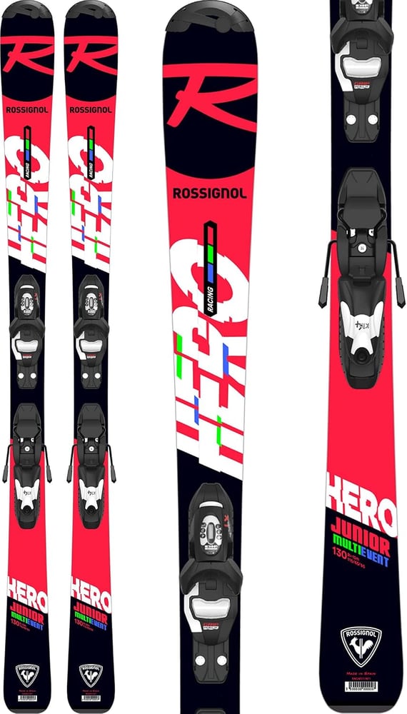 ROSSIGNOL HERO Jr 100-130 SKI W/ KID 4 Gw B76 BINDING