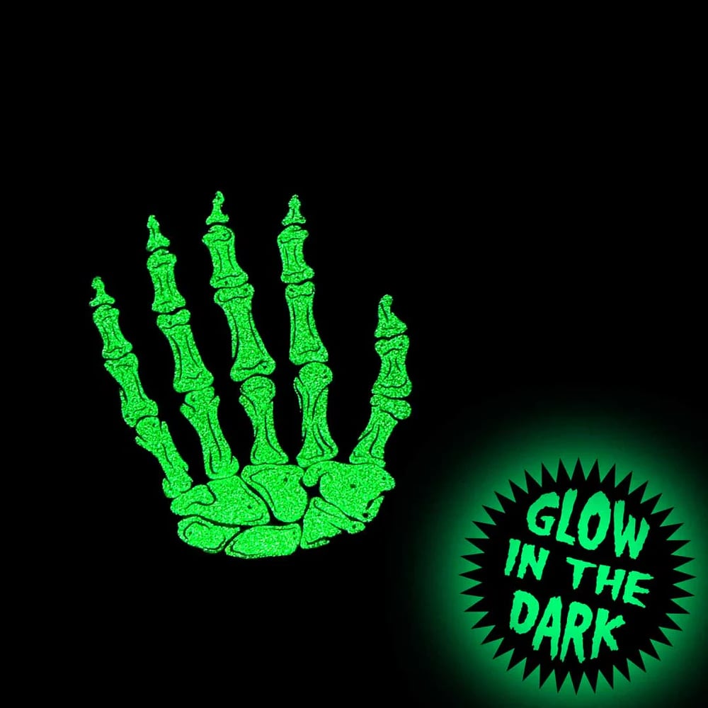 DREAMTIME APPAREL GLOW IN THE DARK MAJIC GLOVE WEB/BONES &SKULL